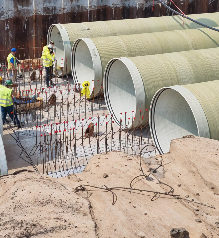 GRP Pile Jacketing Systems (Jacking Pipes)