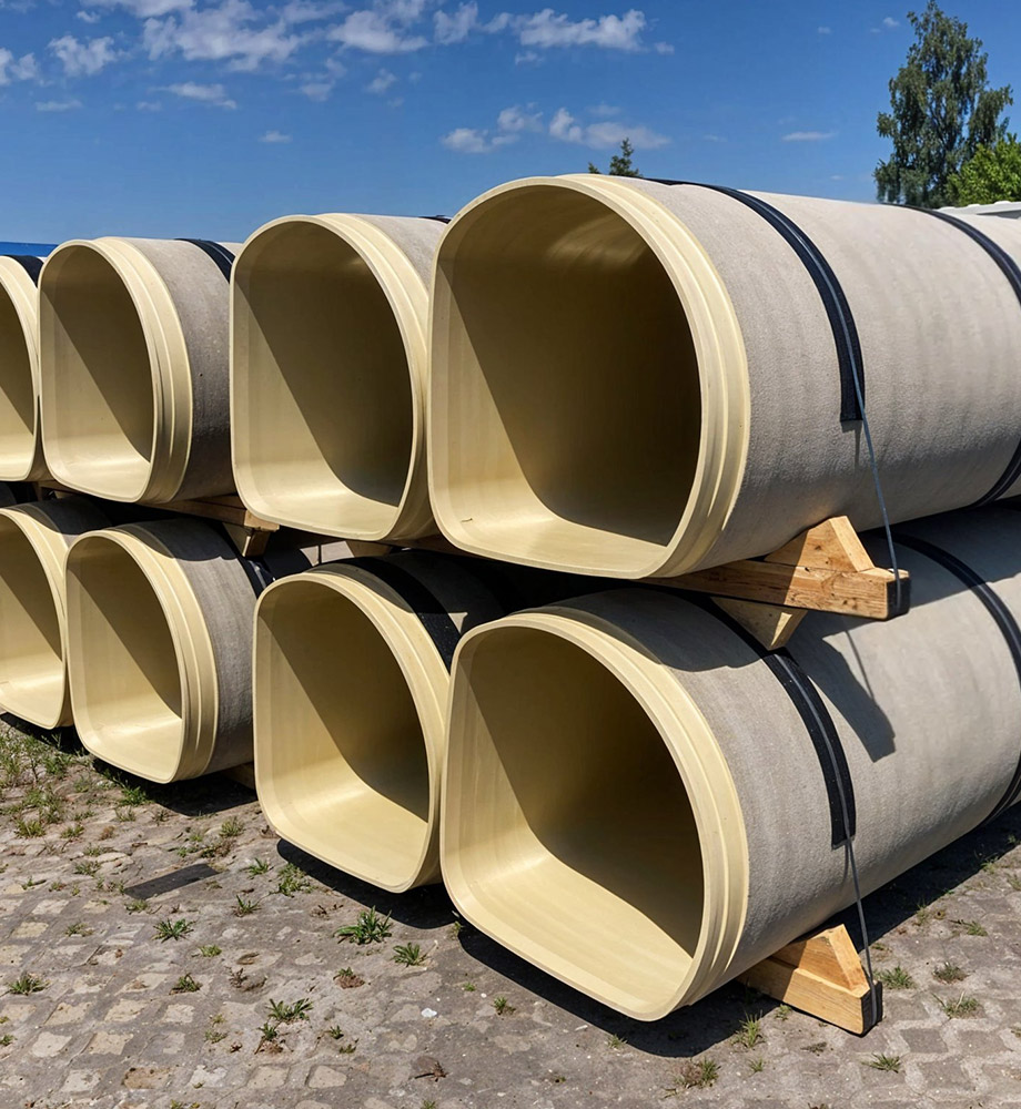 Non Circular GRP pipes